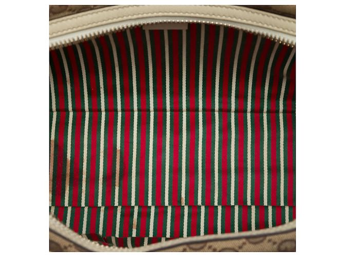 Borsa a tracolla Gucci New Britt in tela GG beige - vista 4