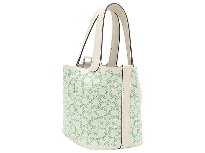 Hermès White Micro Swift Lucky Daisy Picotin Lock 14 Bianco Crudo - vista 2
