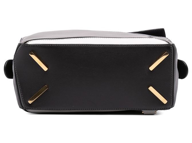 LOEWE Puzzle Satchel Medium aus tricolor Kalbsleder Grau Braun - Ansicht 3