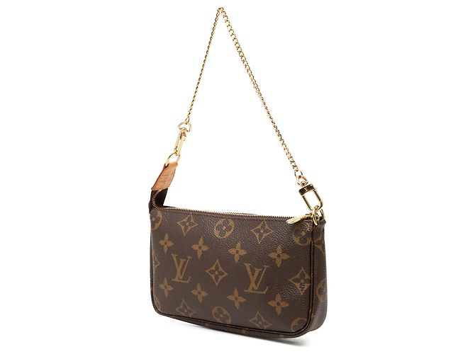 Louis Vuitton Brown Monogram Mini Pochette Accessoires Marrone - vista 2