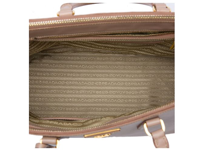 Bolsa Prada Pink Large Saffiano Lux Galleria Double Zip Satchel Rosa - vista 4
