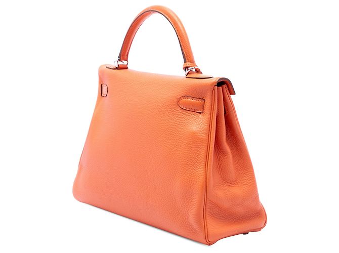 Hermès Orange Togo Kelly II Retourne 32 Arancione - vista 2