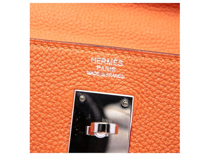 Hermès Orange Togo Kelly II Retourne 32 Arancione - vista 5