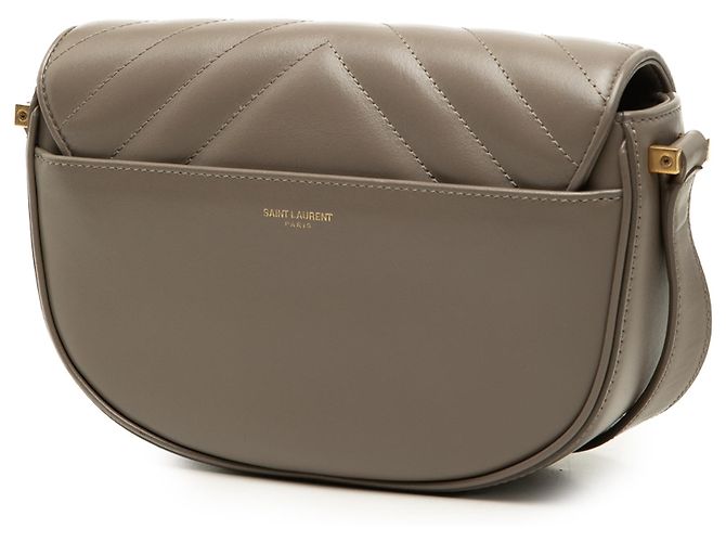 Autre Marque Saint Laurent Borsa a Tracolla Joan Small in Pelle di Vitello Matelassé Marrone Taupe - vista 2