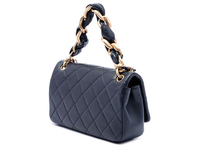 Chanel Black Quilted Lambskin Chain More Flap Nero - vista 2