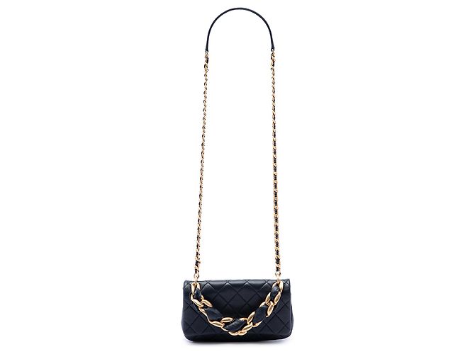 Chanel Black Quilted Lambskin Chain More Flap Nero - vista 6