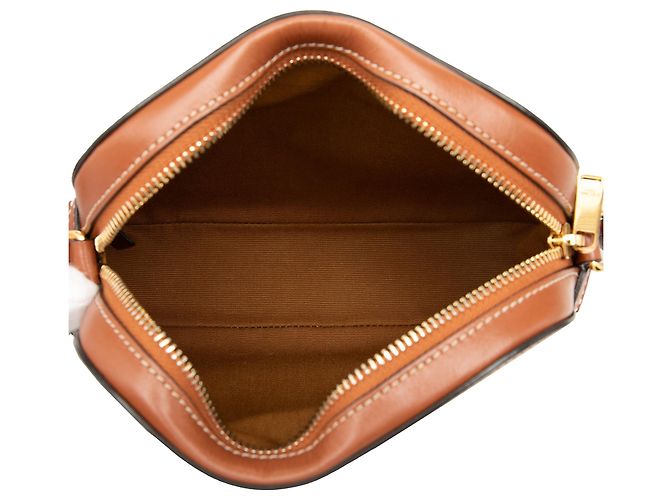 Céline Celine Borsa Camera Small Triomphe in tela rivestita marrone Marrone scuro - vista 4