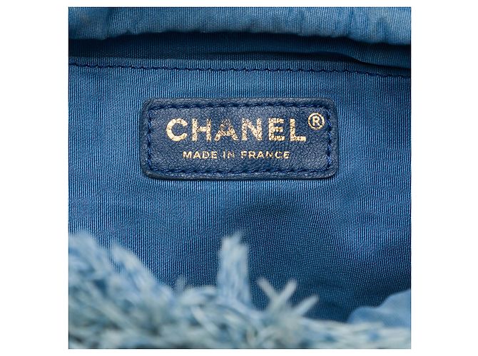 Borsa a secchiello Chanel Blue Small Quilted Denim Mood con catena - vista 5