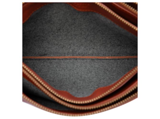 Céline Celine Trio Crossbody Large in pelle di agnello rossa Rosso - vista 4
