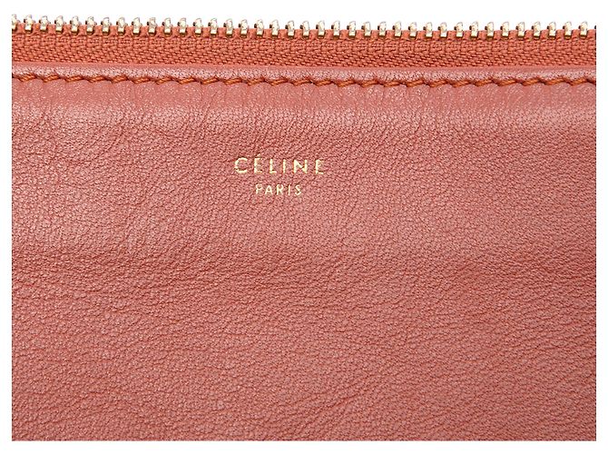 Céline Celine Trio Crossbody Large in pelle di agnello rossa Rosso - vista 5