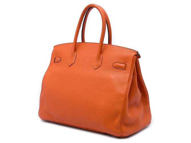 Hermès Orange Togo Birkin Retourne 35 Arancione - vista 2