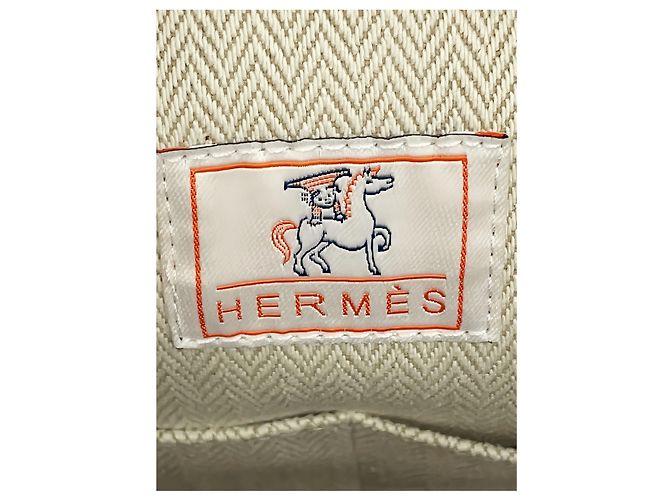 Hermès Beige Large Toile Bride A Brac Cabriole Case - vista 5