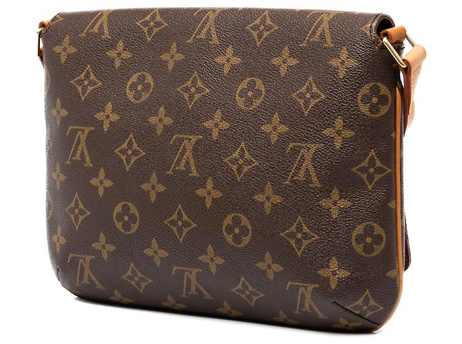 Louis Vuitton Brown Monogram Musette Tango Short Strap Marrone - vista 2