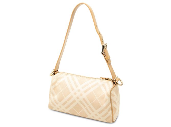 Burberry Beige Nova Check Canvas Schultertasche - Ansicht 2