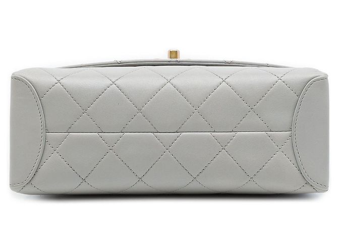Borsa Chanel Trendy Spirit Top Handle in pelle d'agnello grigia Medium Marrone Grigio - vista 3