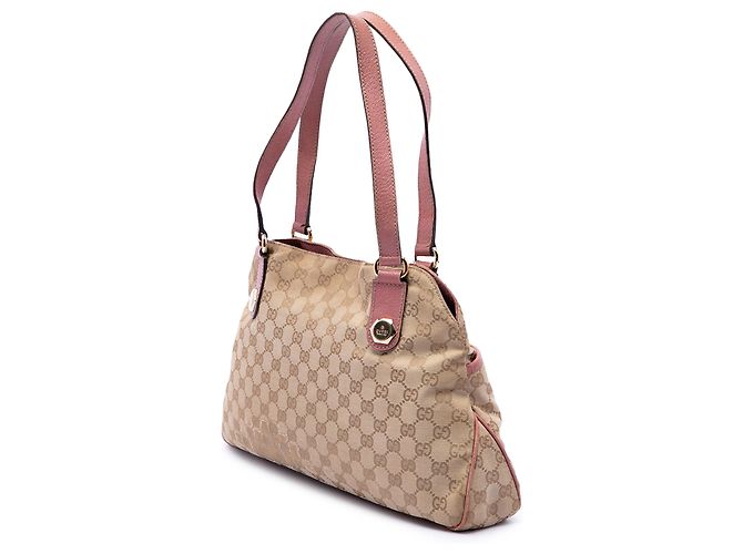 Borsa a tracolla Gucci Charmy in tela GG beige - vista 2