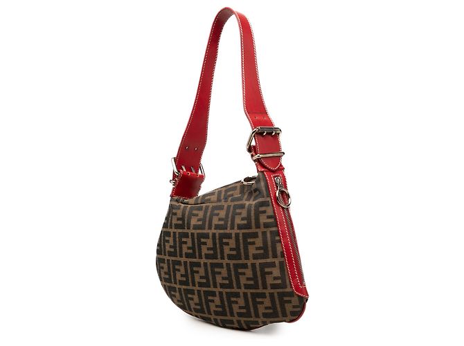 Borsa Hobo Fendi Brown Zucca Canvas Oyster - vista 2