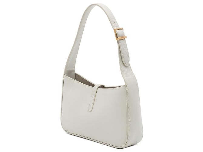 Autre Marque Saint Laurent Le 5 a 7 in pelle di vitello liscia bianca Bianco Bianco sporco - vista 2