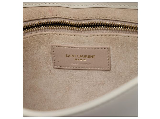 Autre Marque Saint Laurent Le 5 a 7 in pelle di vitello liscia bianca Bianco Bianco sporco - vista 5