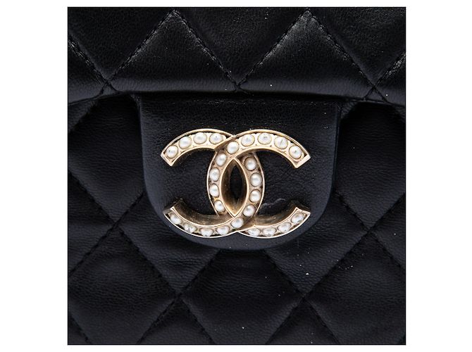 Chanel Black Medium Quilted Lambskin Westminster Pearl Flap Schwarz - Ansicht 5