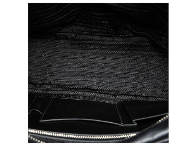 Borsetta Prada Black Saffiano Lux Letterman Nero - vista 4