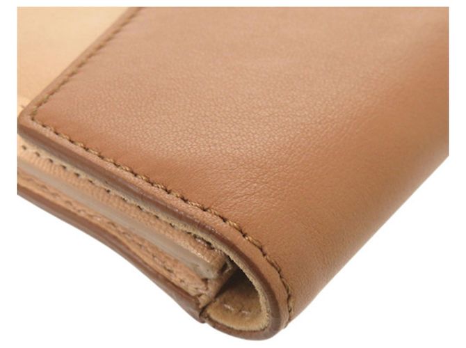 Clutch a Busta Chameleon Fendi in pelle bicolore beige - vista 14