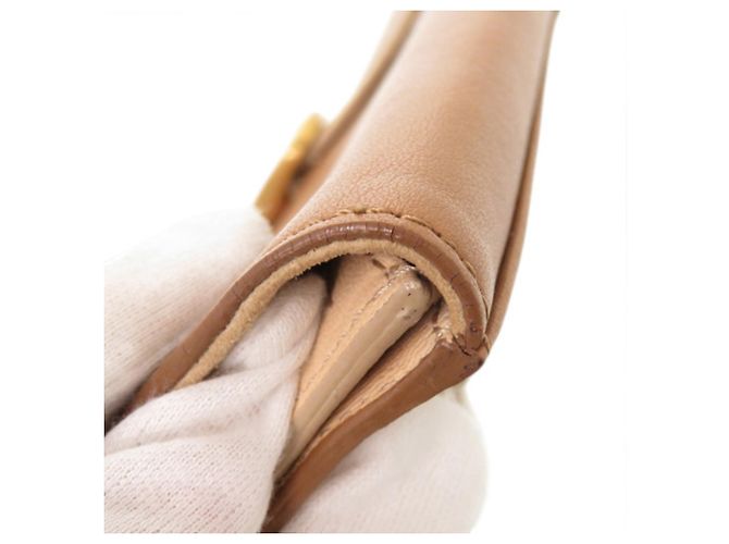 Clutch a Busta Chameleon Fendi in pelle bicolore beige - vista 16