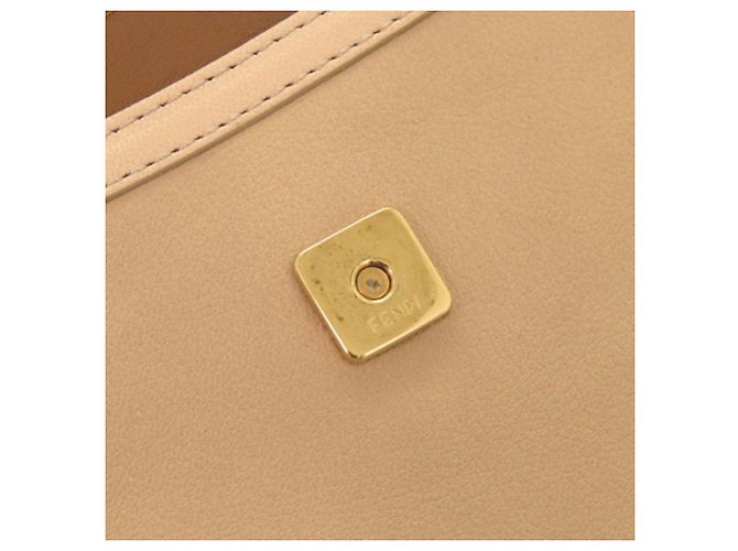 Clutch a Busta Chameleon Fendi in pelle bicolore beige - vista 20