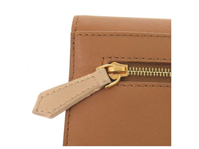 Clutch a Busta Chameleon Fendi in pelle bicolore beige - vista 22