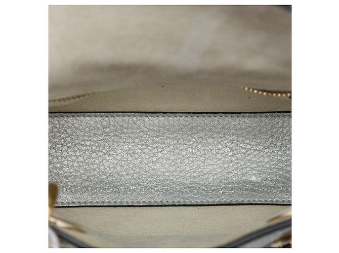 Dior Silver Mini Metallic Calfskin Cannage Supple Lady Dior Argento - vista 4