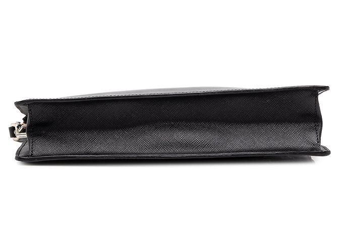 Clutch Prada Bellboy in Saffiano nero - vista 3