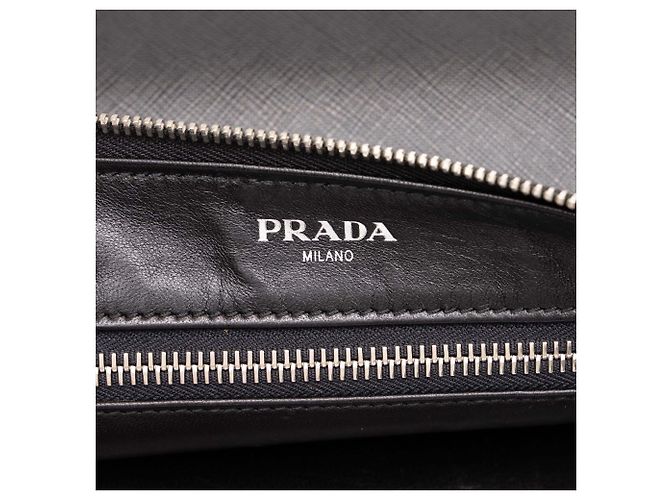 Clutch Prada Bellboy in Saffiano nero - vista 5