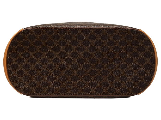 Céline Tote Celine Brown Macadam Coated Canvas Marrone - vista 3