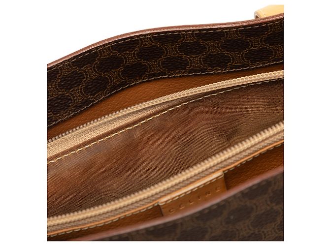 Céline Tote Celine Brown Macadam Coated Canvas Marrone - vista 6