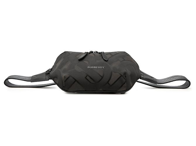 Borsello da cintura Sonny in nylon nero con monogramma TB Burberry - vista 3