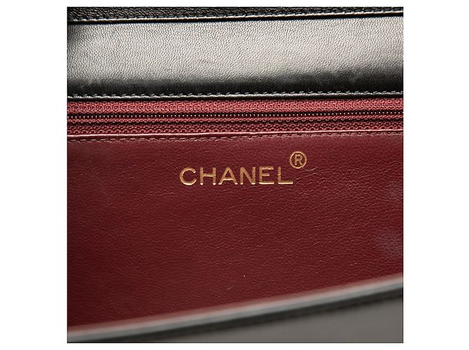 Chanel Black Small CC Quilted Lambskin Full Single Flap Nero - vista 5