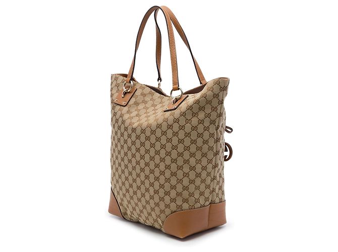 Gucci Beige Large GG Canvas GG Charm Tote - Ansicht 2