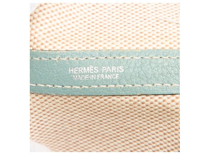 Hermès Beige Toile and Negonda Garden Party 36 Blu chiaro - vista 5
