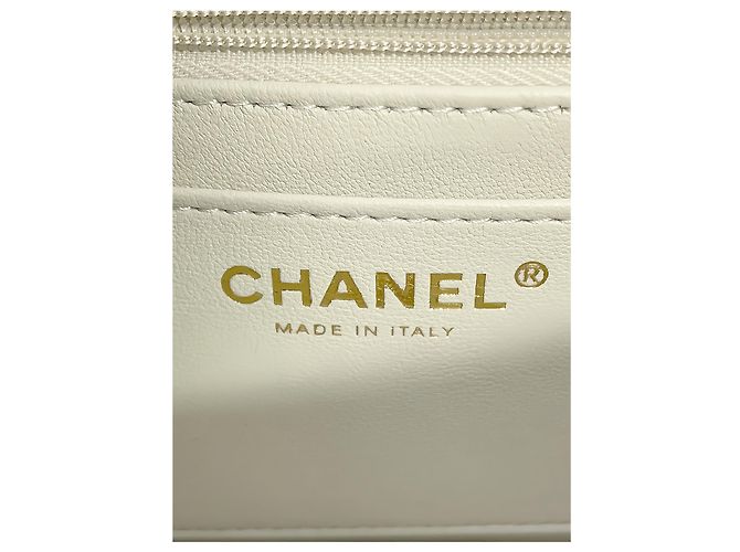 Chanel Gray Mini CC Quilted Tweed Chain Handle Flap - vista 5