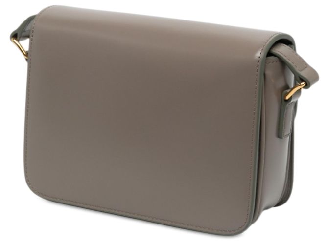 Céline Celine Brown Teen Shiny Calfskin Triomphe Crossbody - vista 2