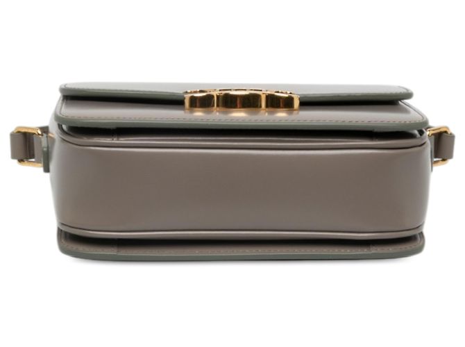 Céline Celine Brown Teen Shiny Calfskin Triomphe Crossbody - vista 3