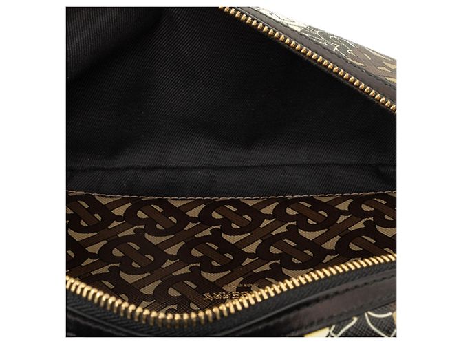 Bolso cinturón Burberry Brown TB Monogram E Canvas Stripe Sonny Castaño - vista 5