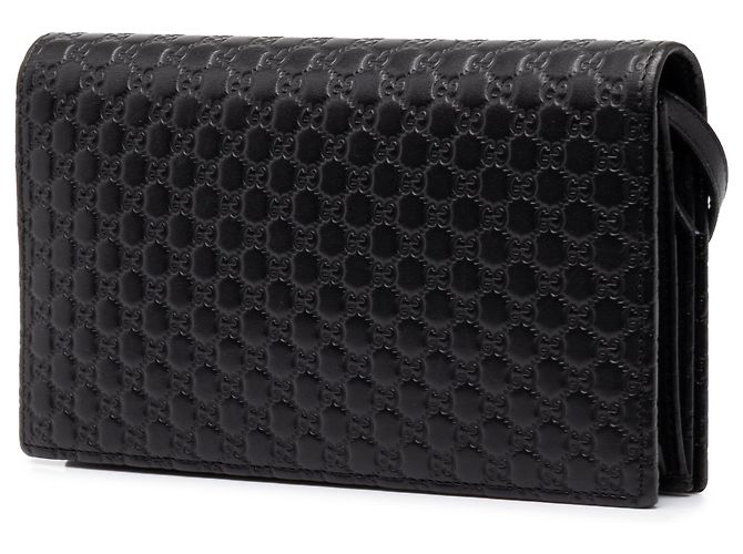 Cartera con correa Gucci Black Microguccissima Negro - vista 2