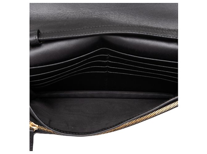 Cartera con correa Gucci Black Microguccissima Negro - vista 4