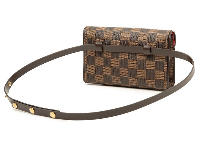 Louis Vuitton Brown Damier Ebene Florentine Pochette Marrone - vista 2