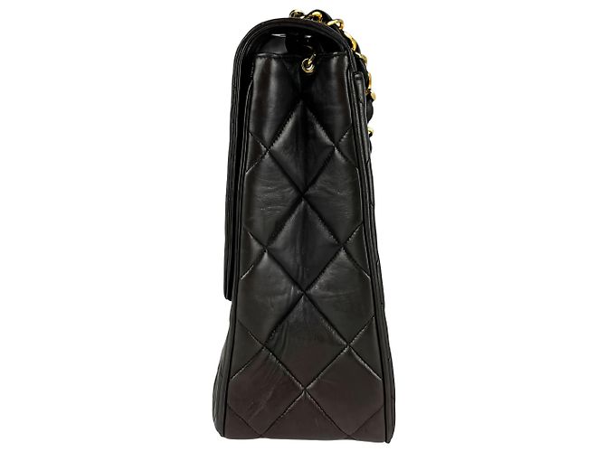 Chanel Black XL CC Quilted Lambskin Square Single Flap - view 13