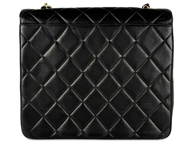 Chanel Black XL CC Quilted Lambskin Square Single Flap - view 2