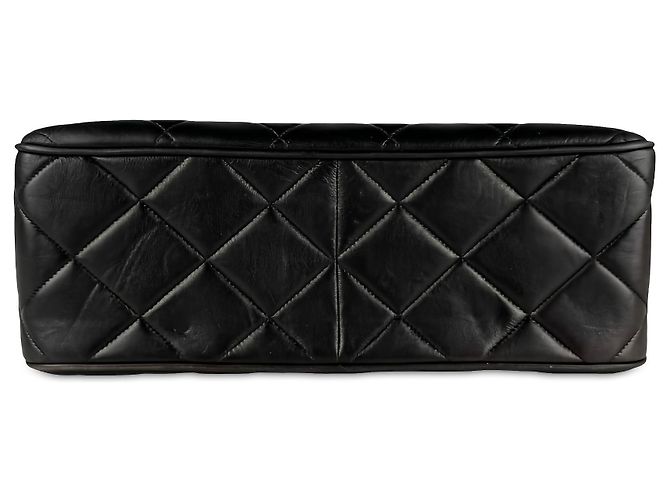 Chanel Black XL CC Quilted Lambskin Square Single Flap - view 3