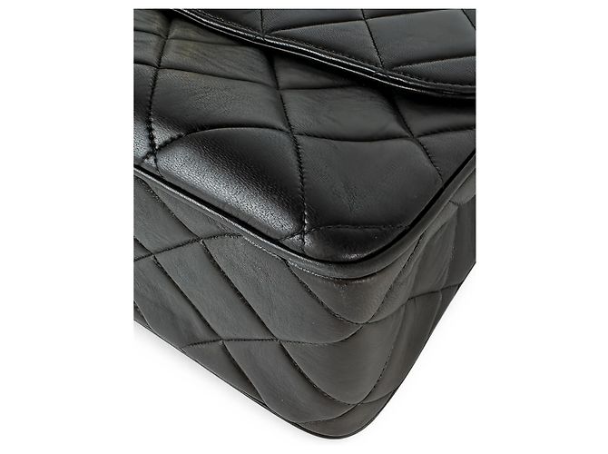 Chanel Black XL CC Quilted Lambskin Square Single Flap - view 6