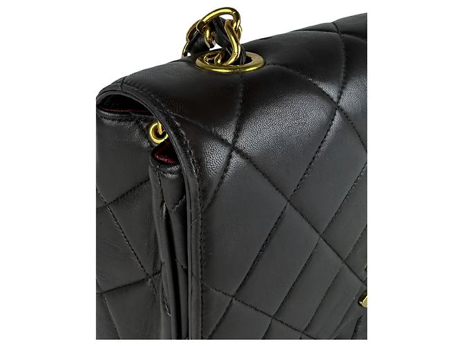 Chanel Black XL CC Quilted Lambskin Square Single Flap - view 8